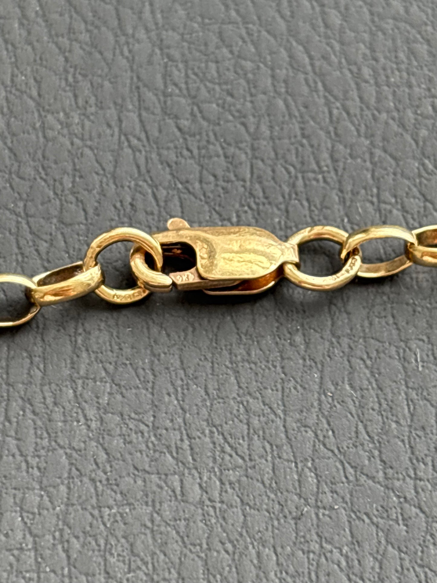 Vintage 9k Gold Rolo / Belcher Chain Necklace