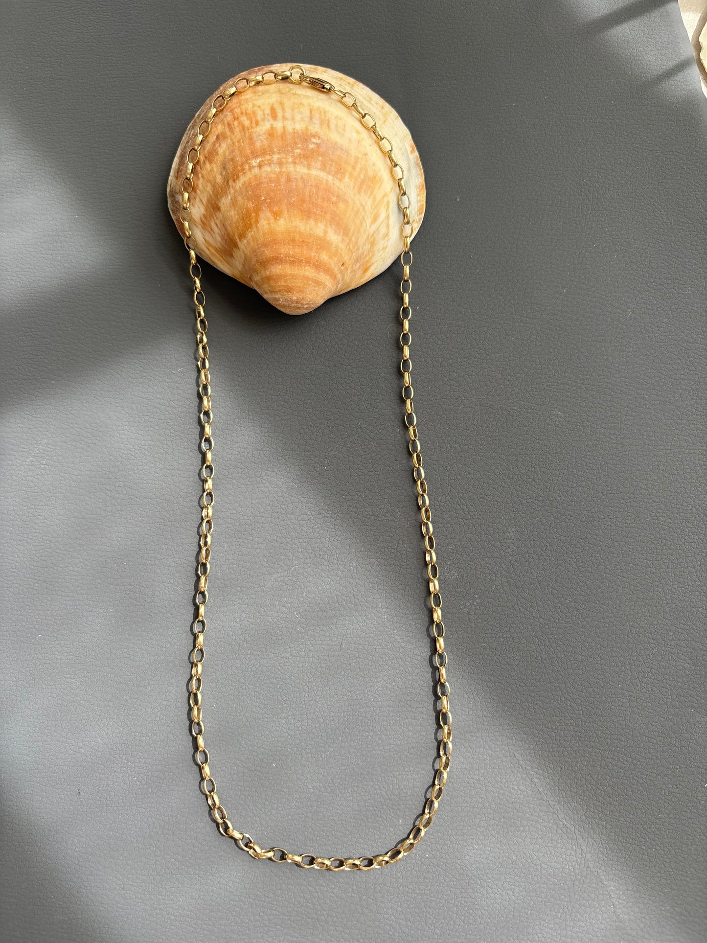 Vintage 9k Gold Rolo / Belcher Chain Necklace