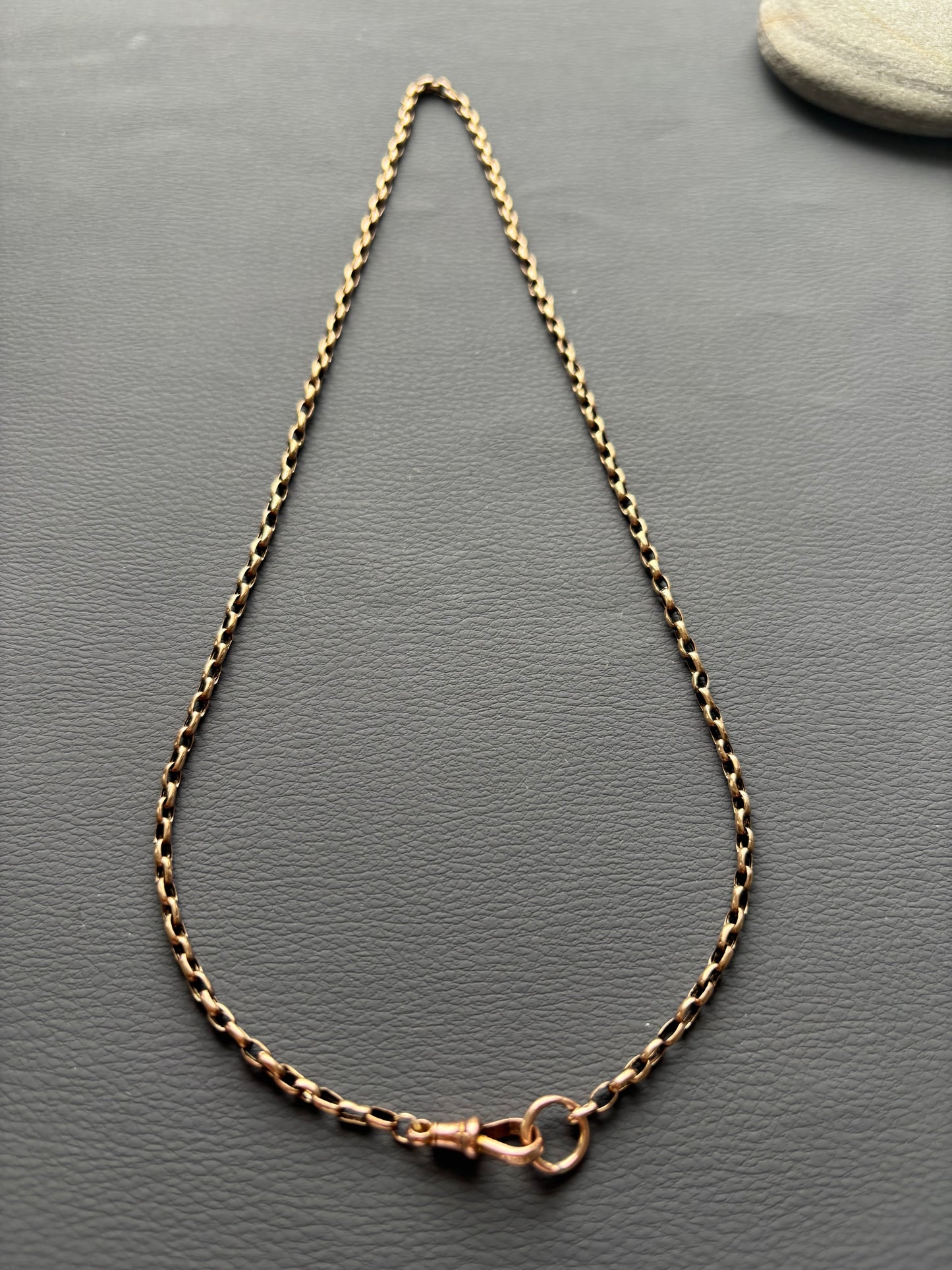 9k Gold Guard Chain Necklace with Dog Clip