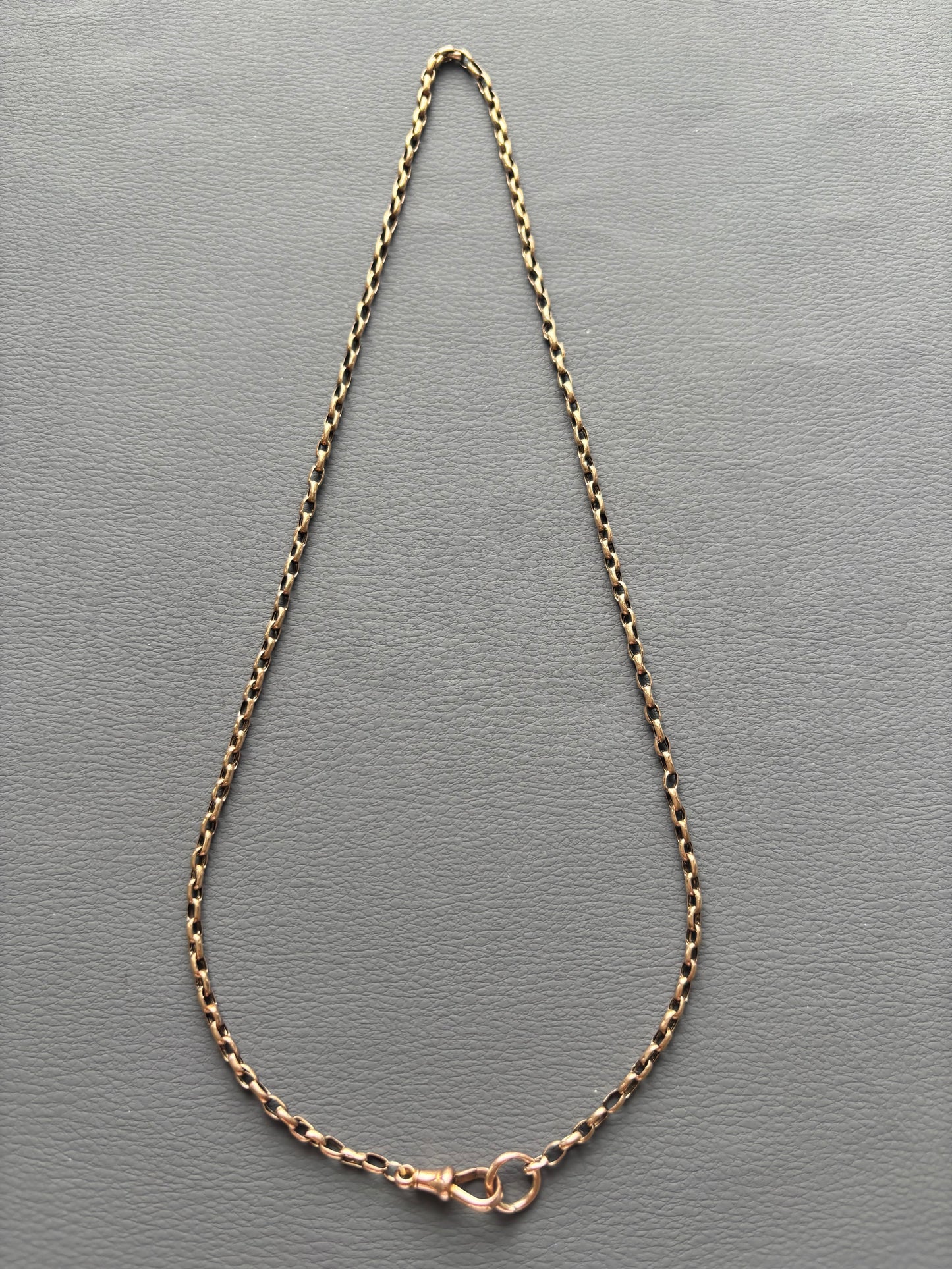 9k Gold Guard Chain Necklace with Dog Clip