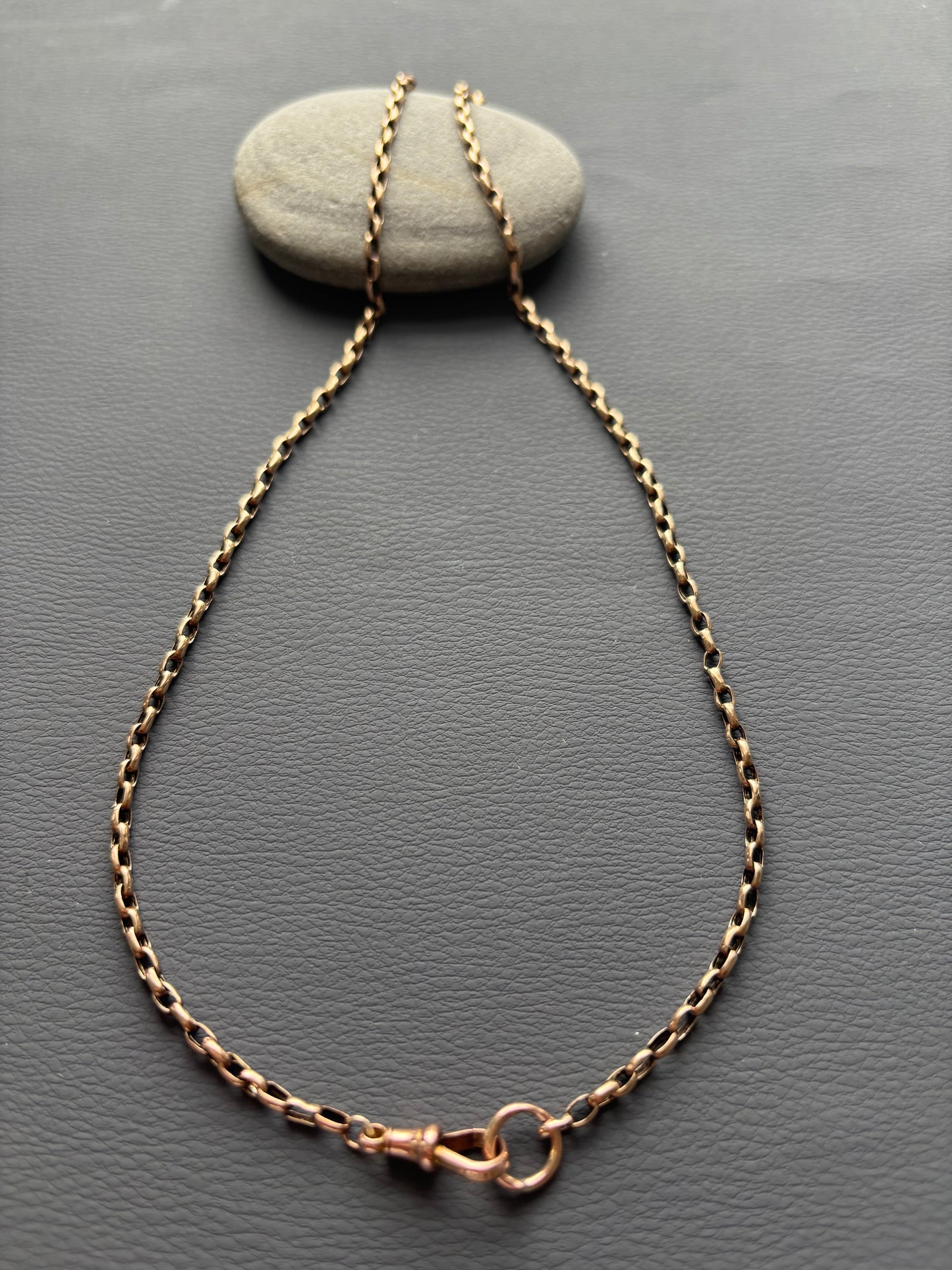 9k Gold Guard Chain Necklace with Dog Clip