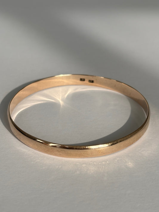 9k Solid Gold Bangle Bracelet