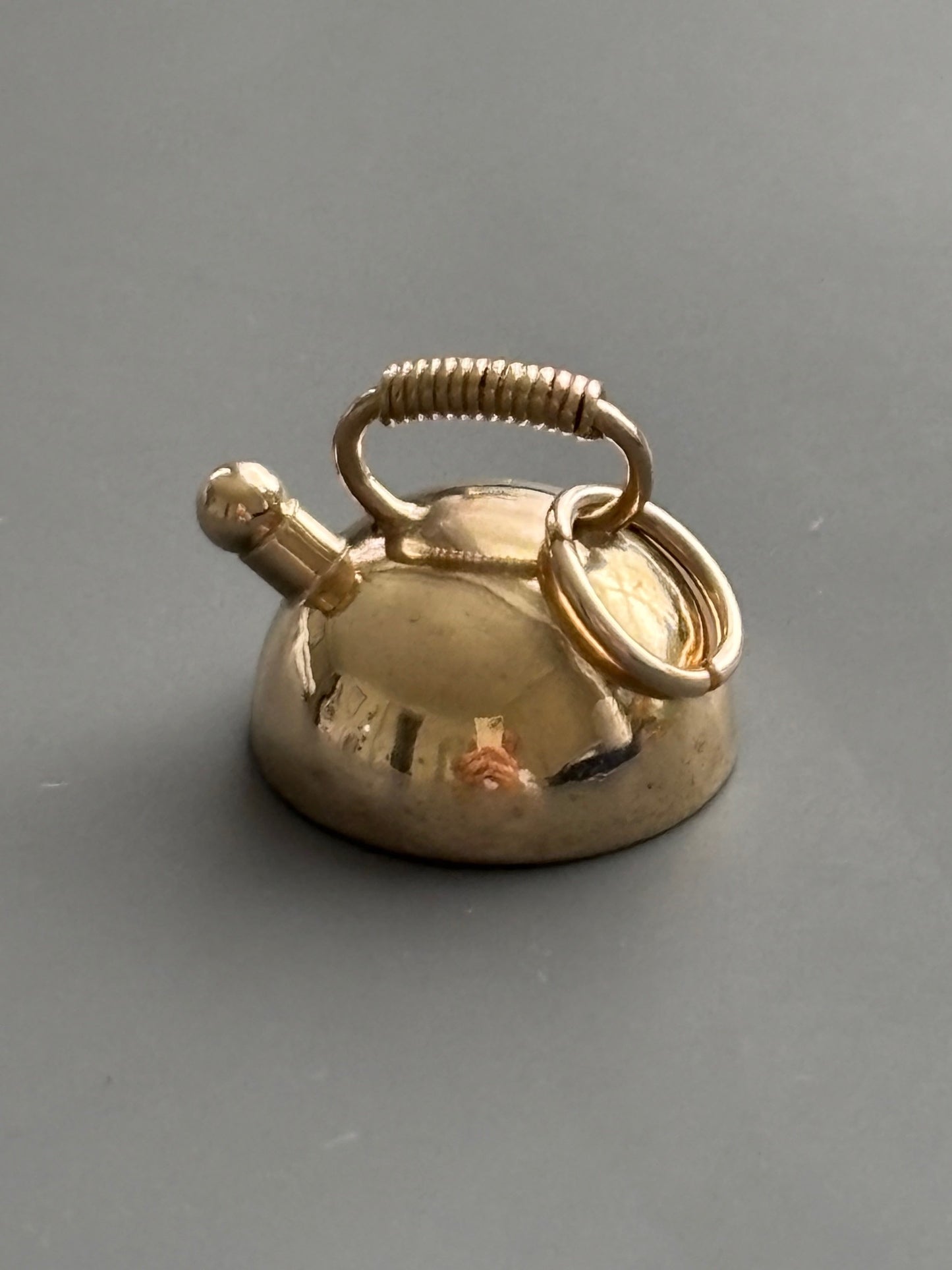 Vintage 9k Gold Tea Kettle Charm / Pendant