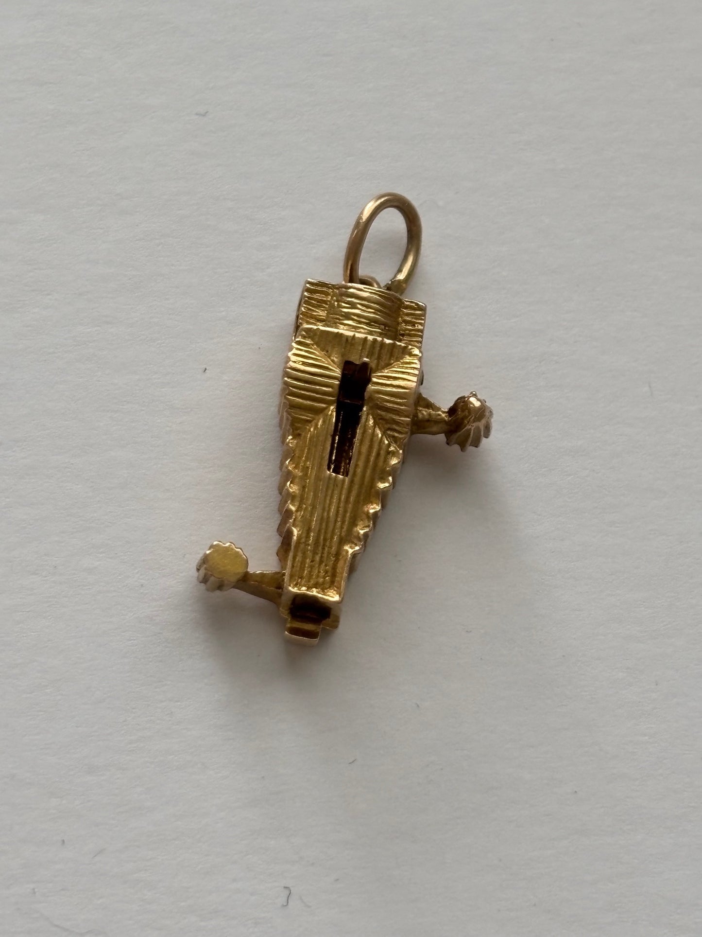 Vintage 9k Gold Cathedral Charm Pendant 1963