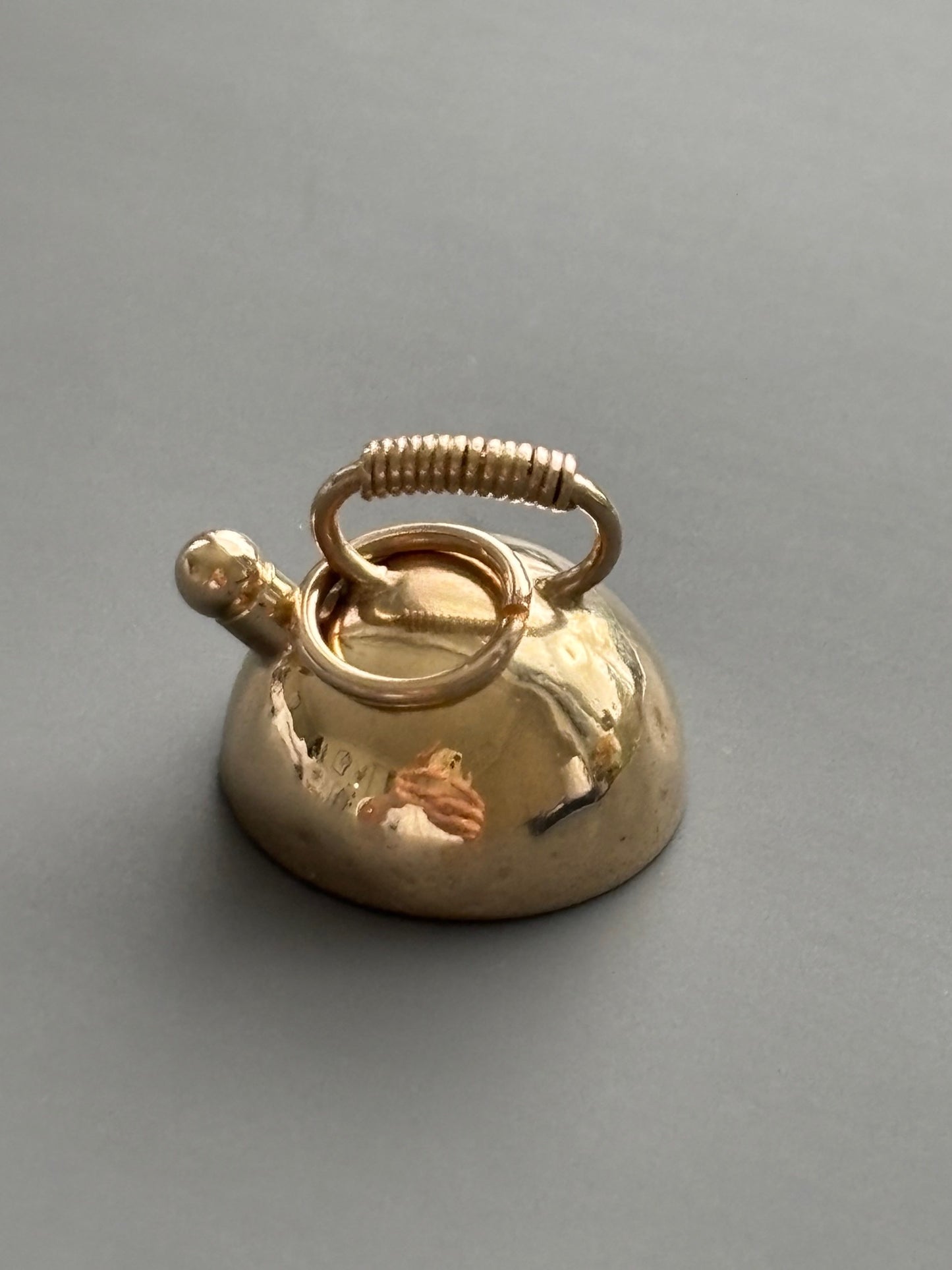 Vintage 9k Gold Tea Kettle Charm / Pendant