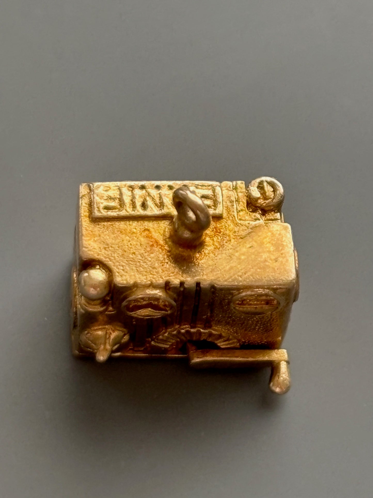 Vintage 9k Gold Movie Camera Charm Pendant