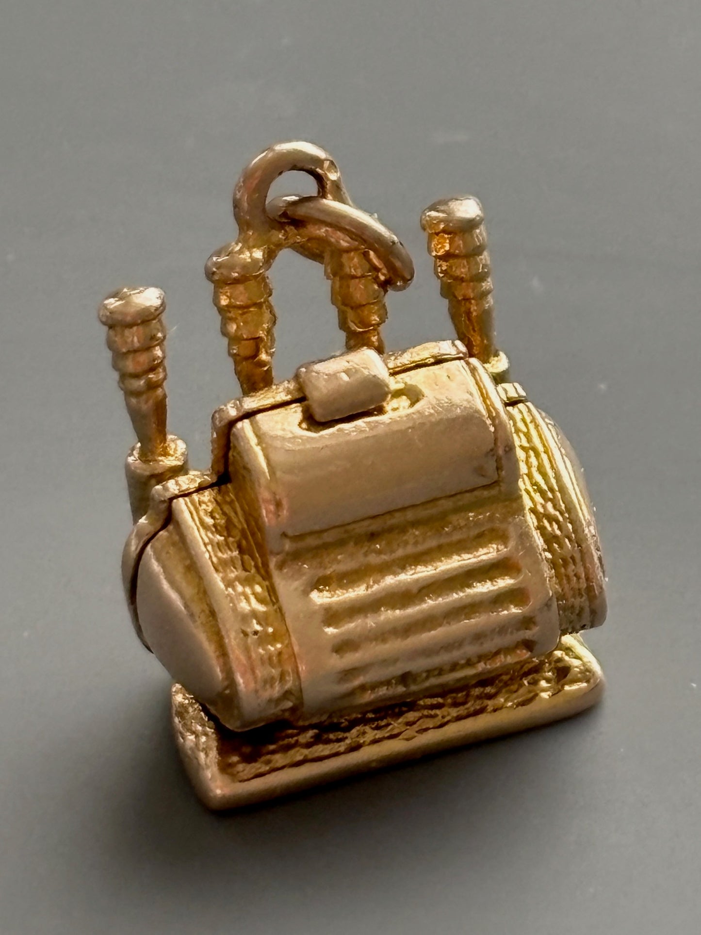 Vintage 9k Gold Espresso Machine Charm / Pendant