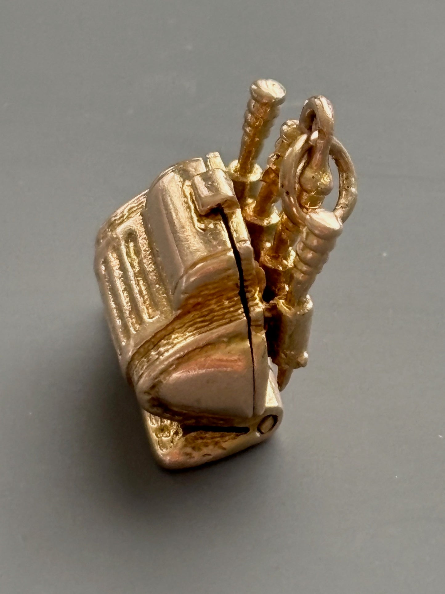 Vintage 9k Gold Espresso Machine Charm / Pendant