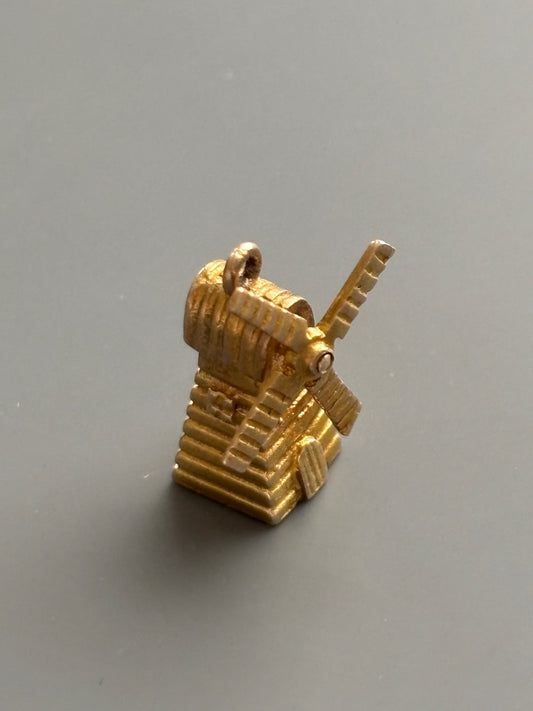 Vintage 1962 9k Gold Windmill Charm