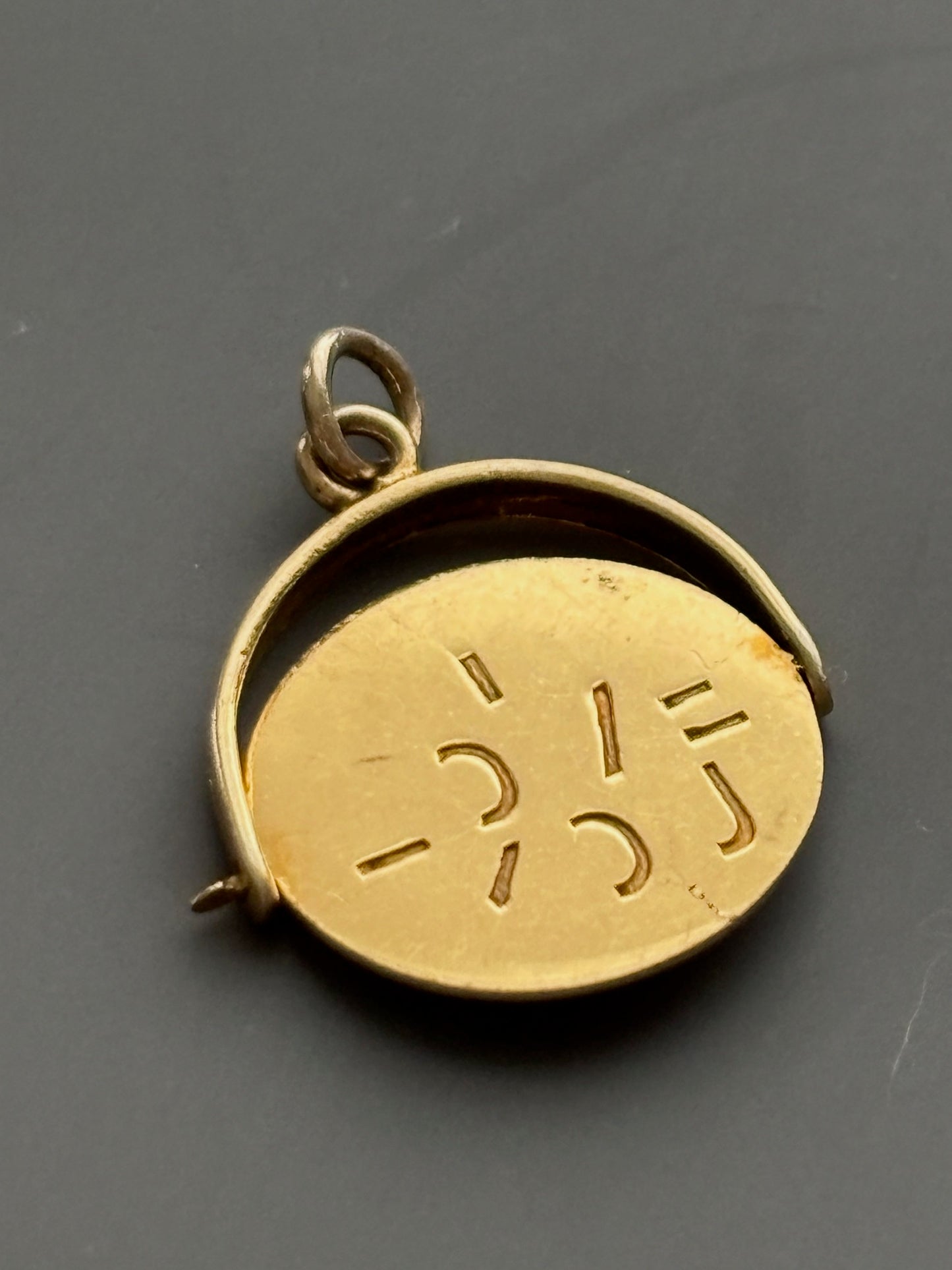 9k Gold I Love You Spinner Pendant / Charm