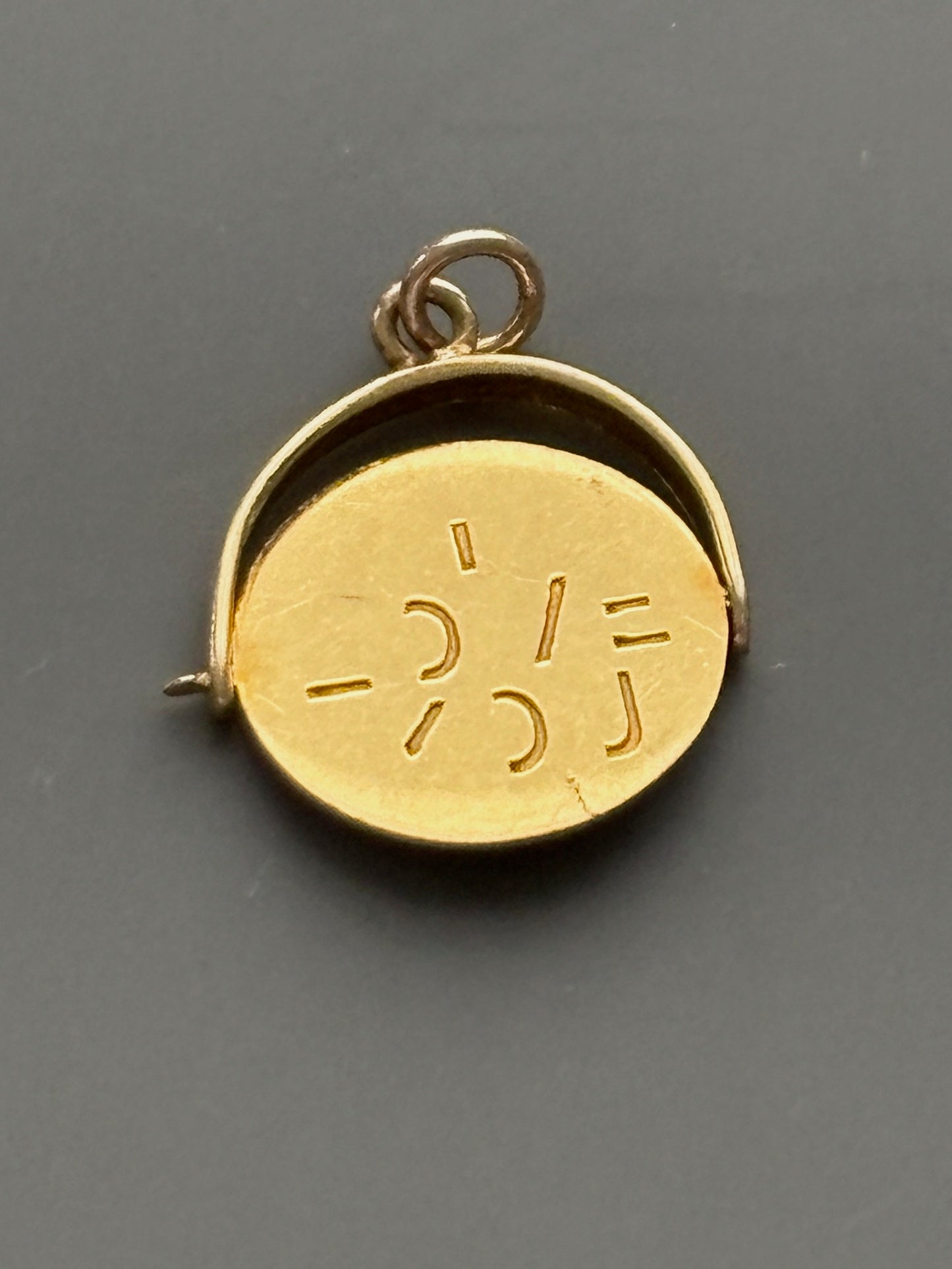 9k Gold I Love You Spinner Pendant / Charm