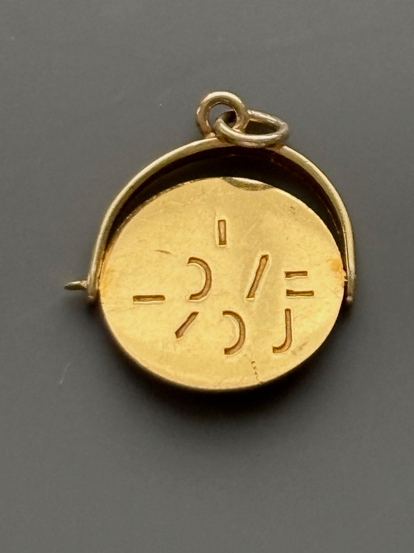 9k Gold I Love You Spinner Pendant / Charm