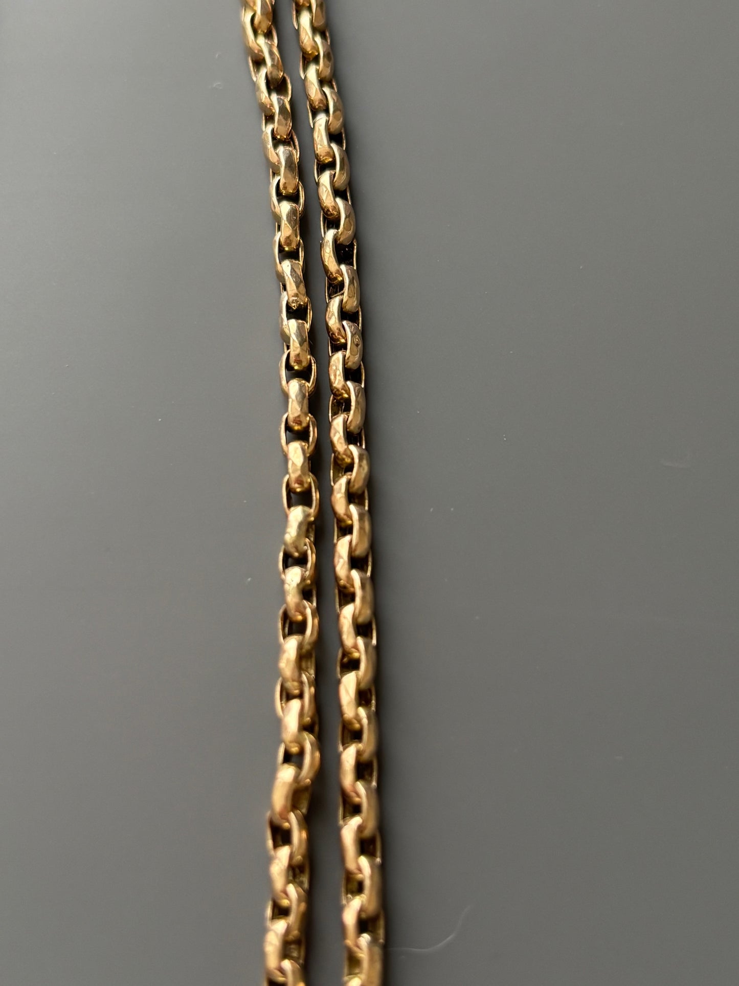 9k Gold Long Vintage Chain w/ Removable T-Bar