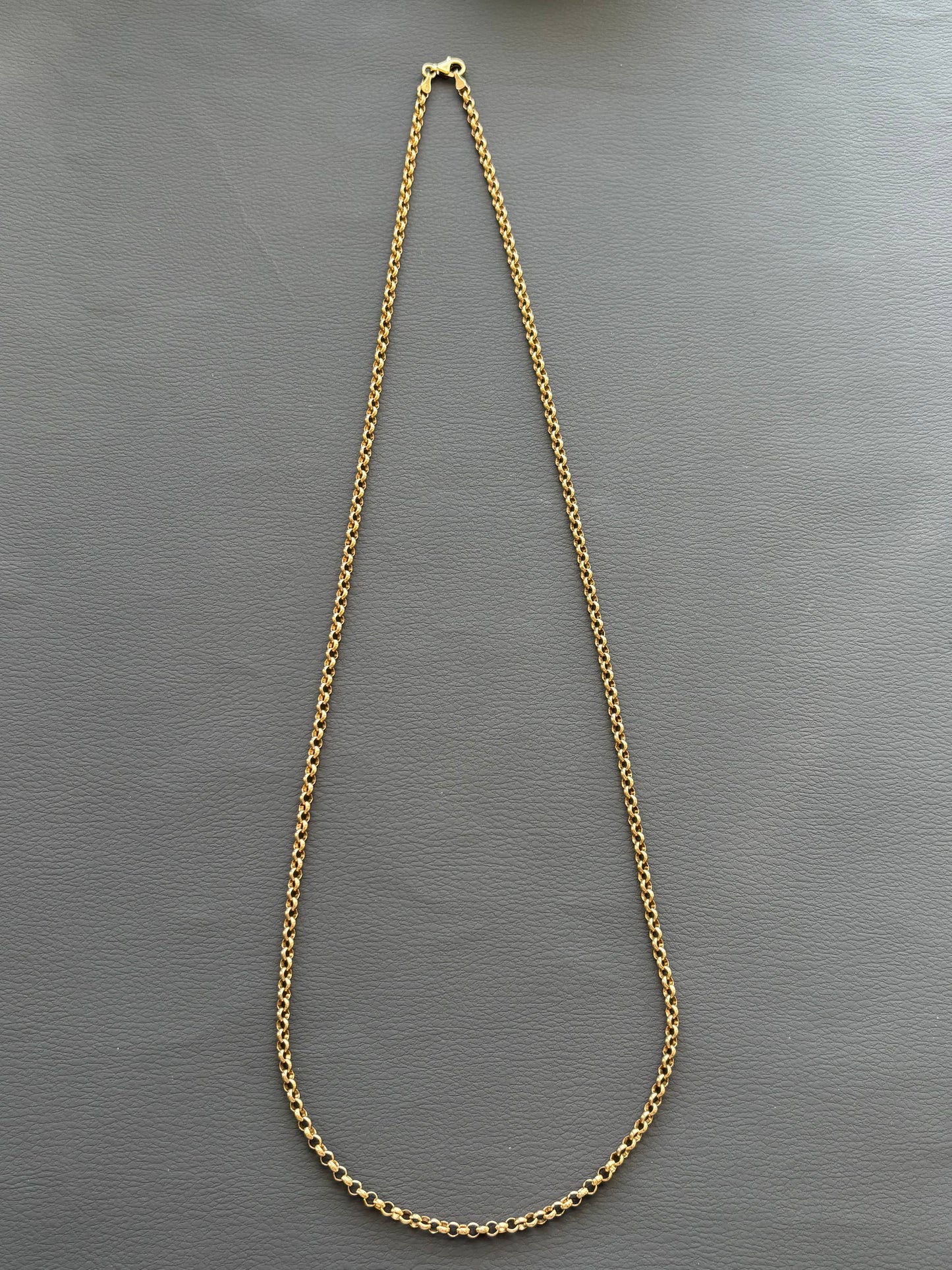 Vintage 9k Gold Rolo / Belcher Chain Necklace