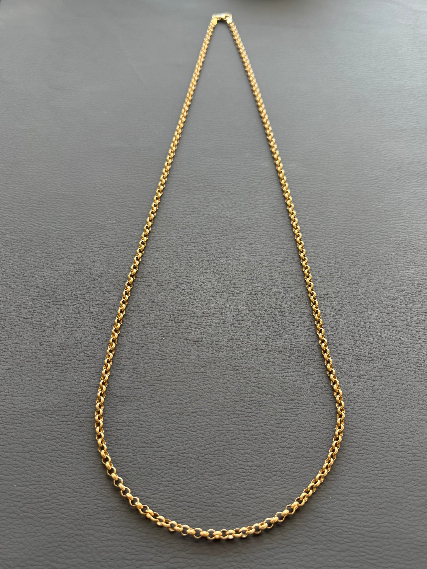 Vintage 9k Gold Rolo / Belcher Chain Necklace