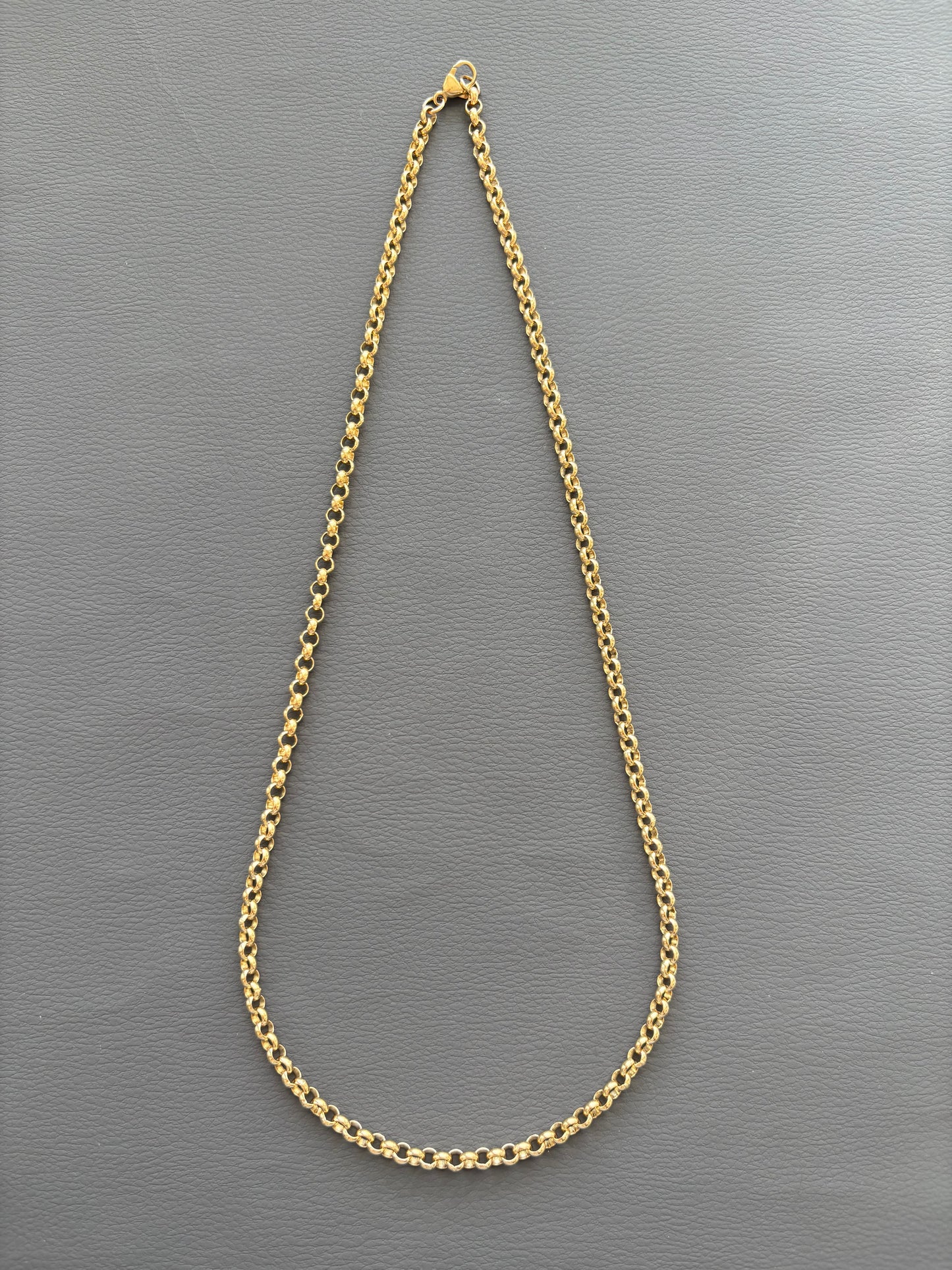 Vintage 9k Gold Rolo / Belcher Chain Necklace