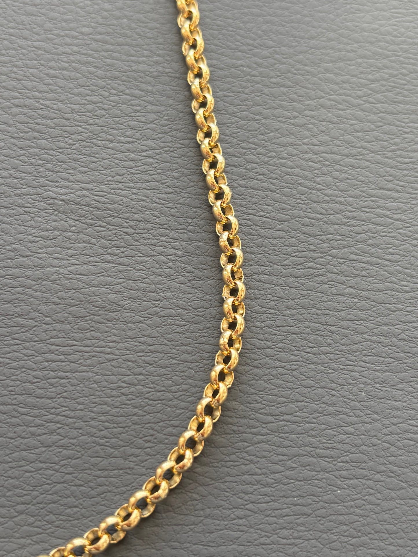 Vintage 9k Gold Rolo / Belcher Chain Necklace