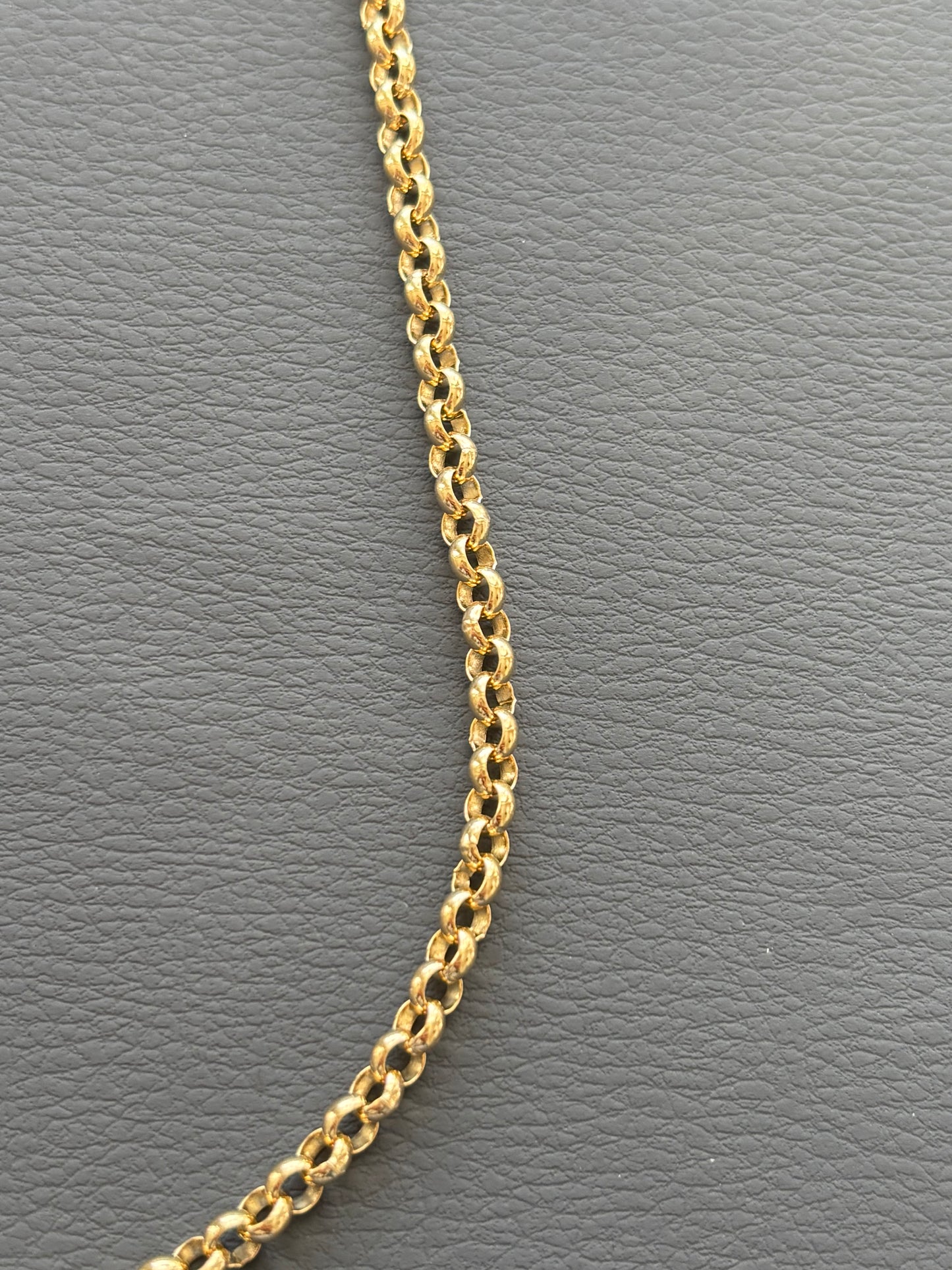 Vintage 9k Gold Rolo / Belcher Chain Necklace