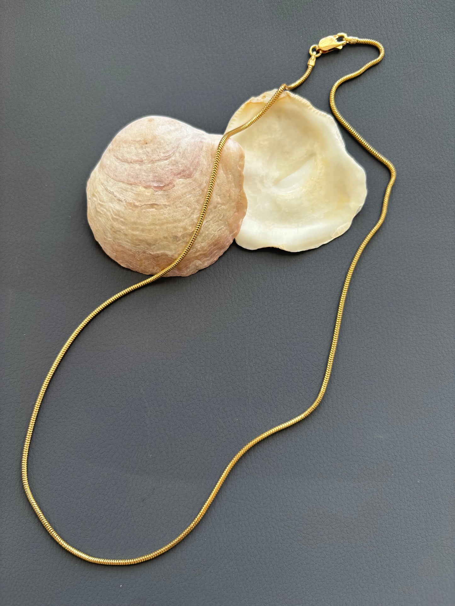 9k Gold Vintage Snake Chain Necklace