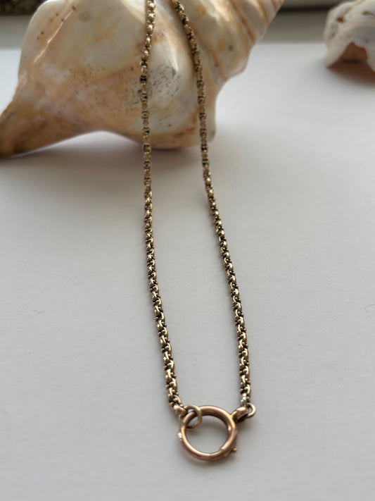 Antique 9k gold Watch Chain and Bolt Ring