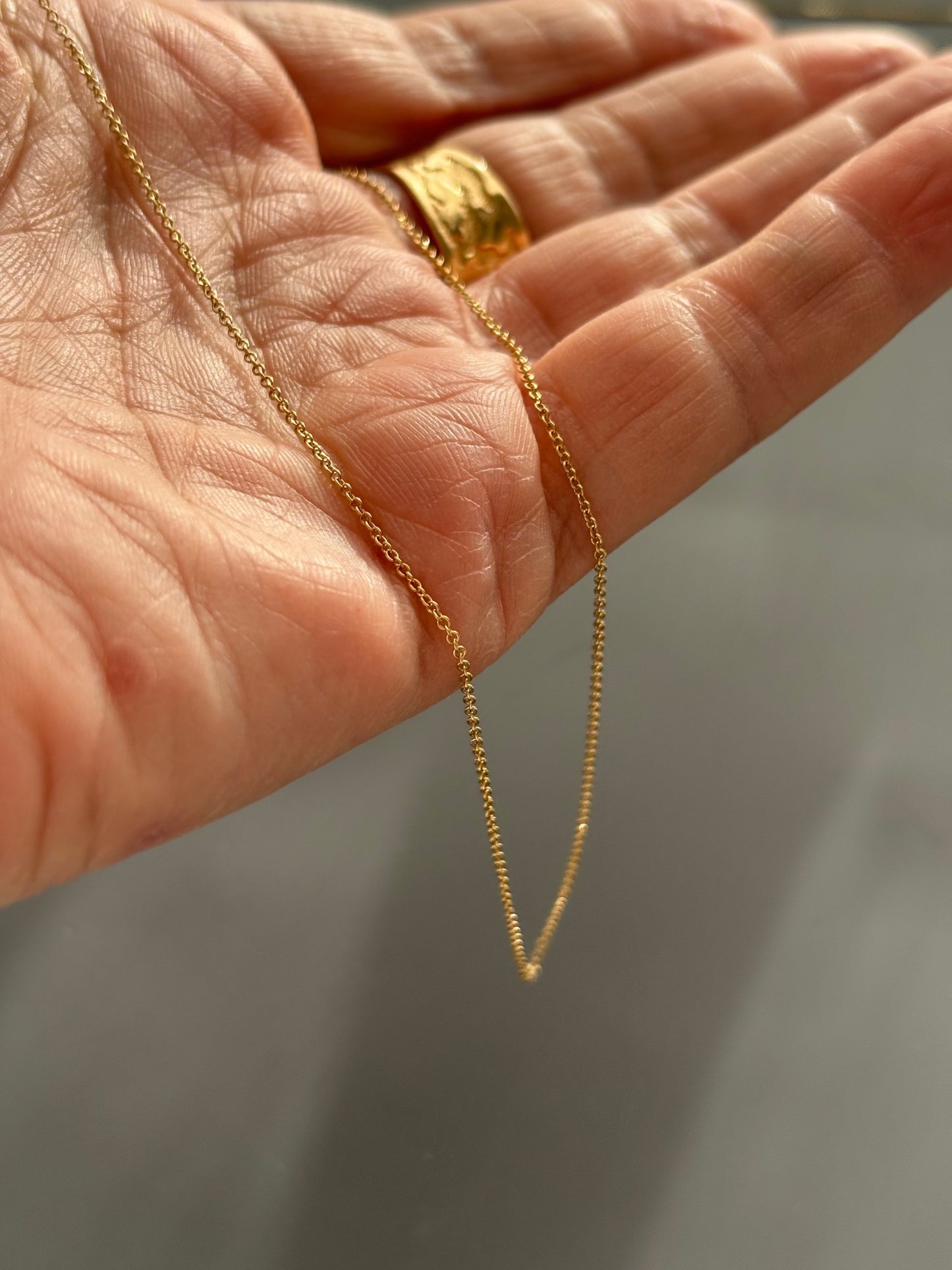 Vintage 18k Gold Fine Rolo / Belcher Chain