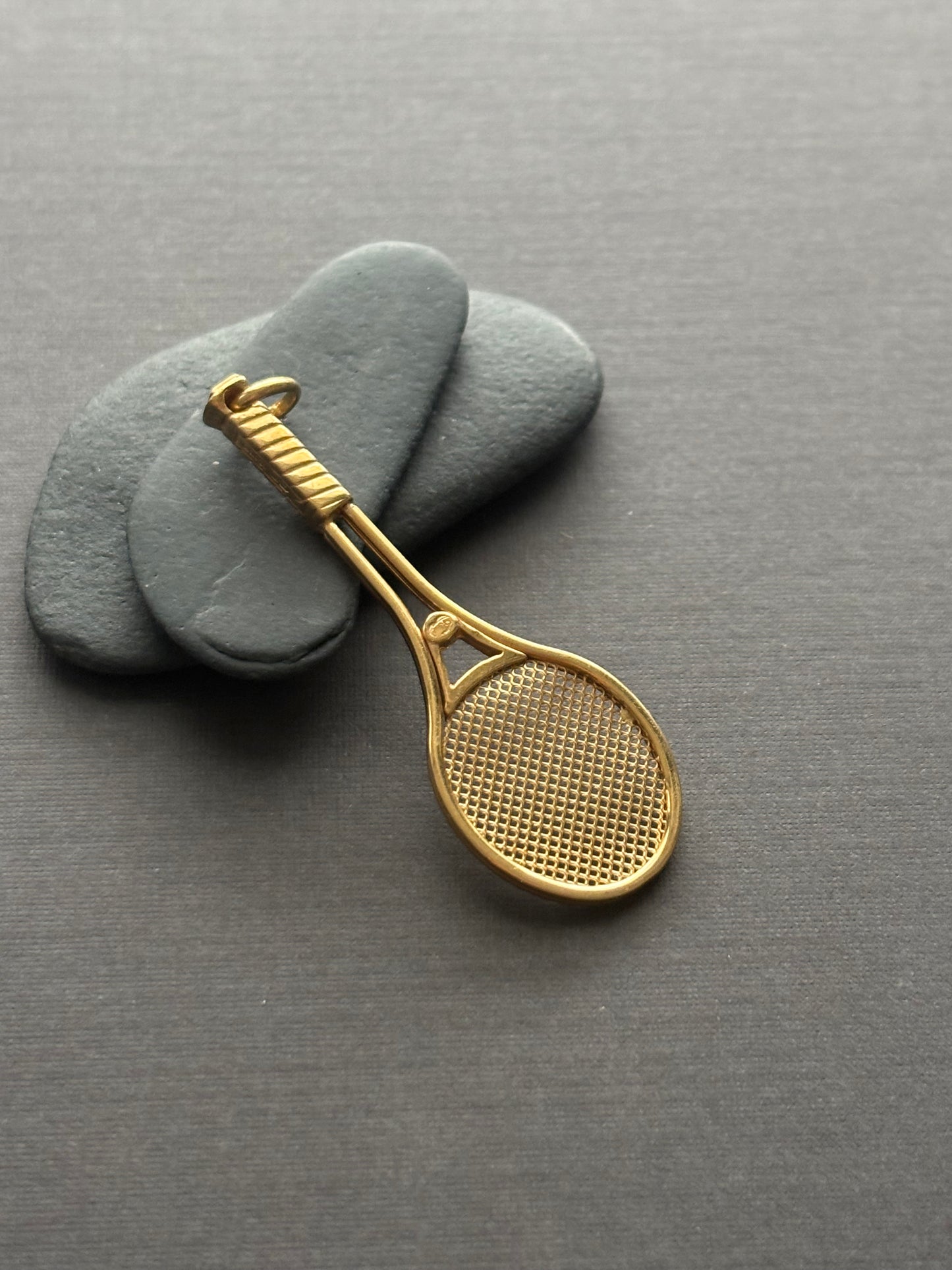 Vintage 9k Gold Tennis Racquet Charm