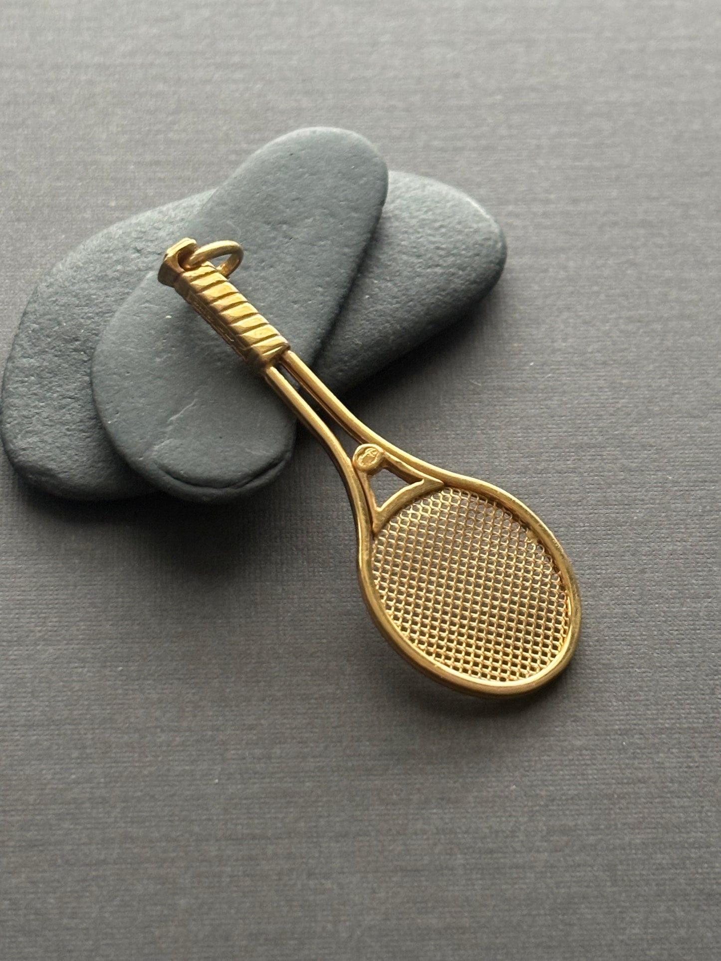 Vintage 9k Gold Tennis Racquet Charm