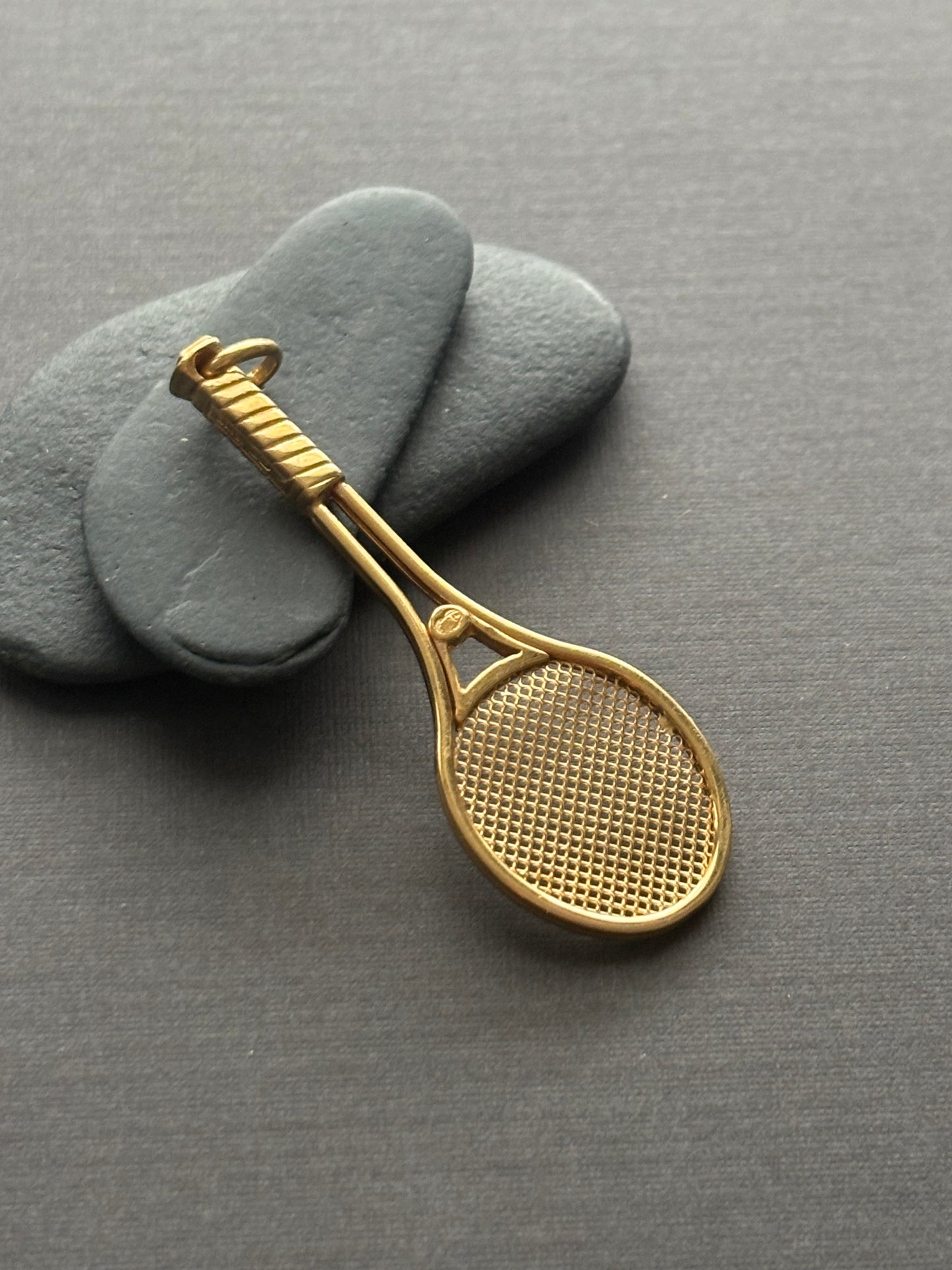 Vintage 9k Gold Tennis Racquet Charm
