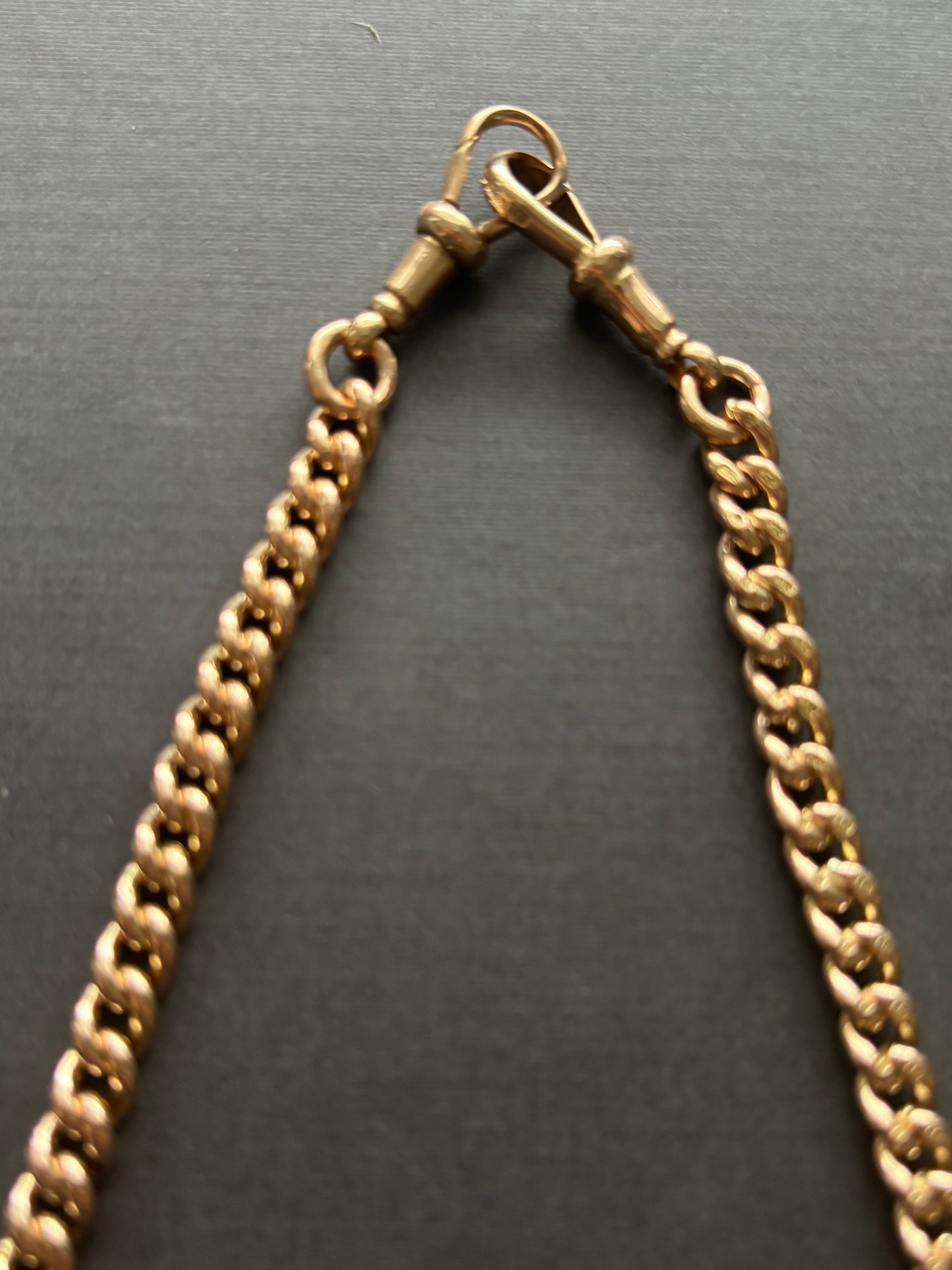 Antique 9k Gold Albert Chain with T-Bar