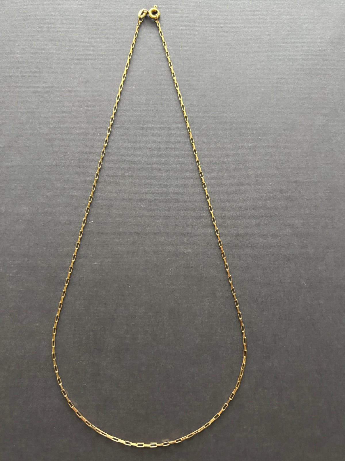 Vintage 9k Gold Square Belcher Chain Necklace
