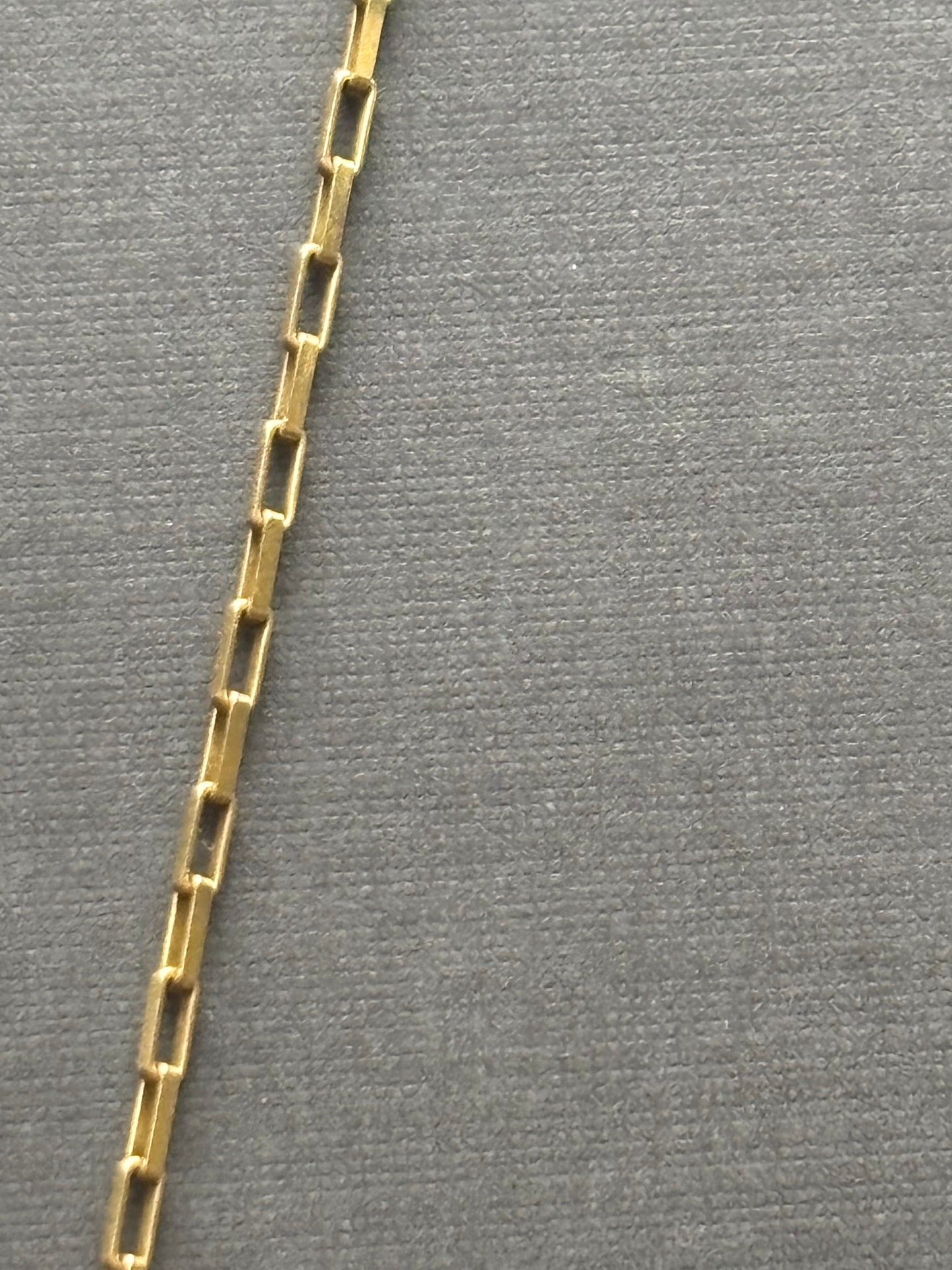 Vintage 9k Gold Square Belcher Chain Necklace