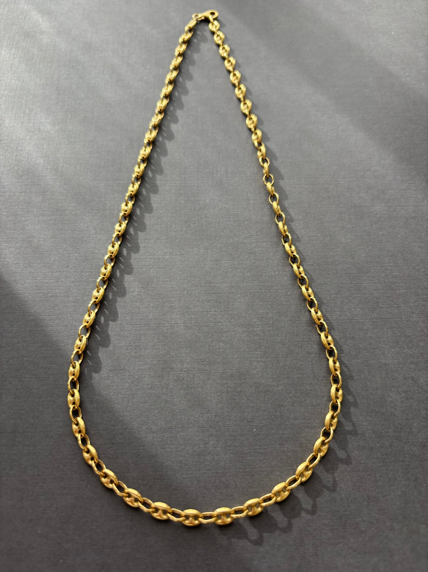 Vintage 18k Gold Mariner Chain Necklace
