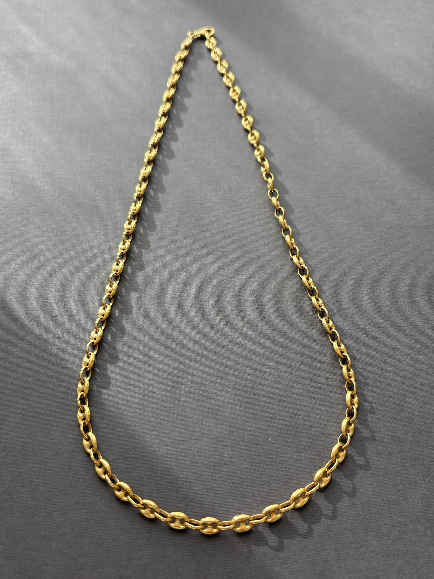 Vintage 18k Gold Mariner Chain Necklace