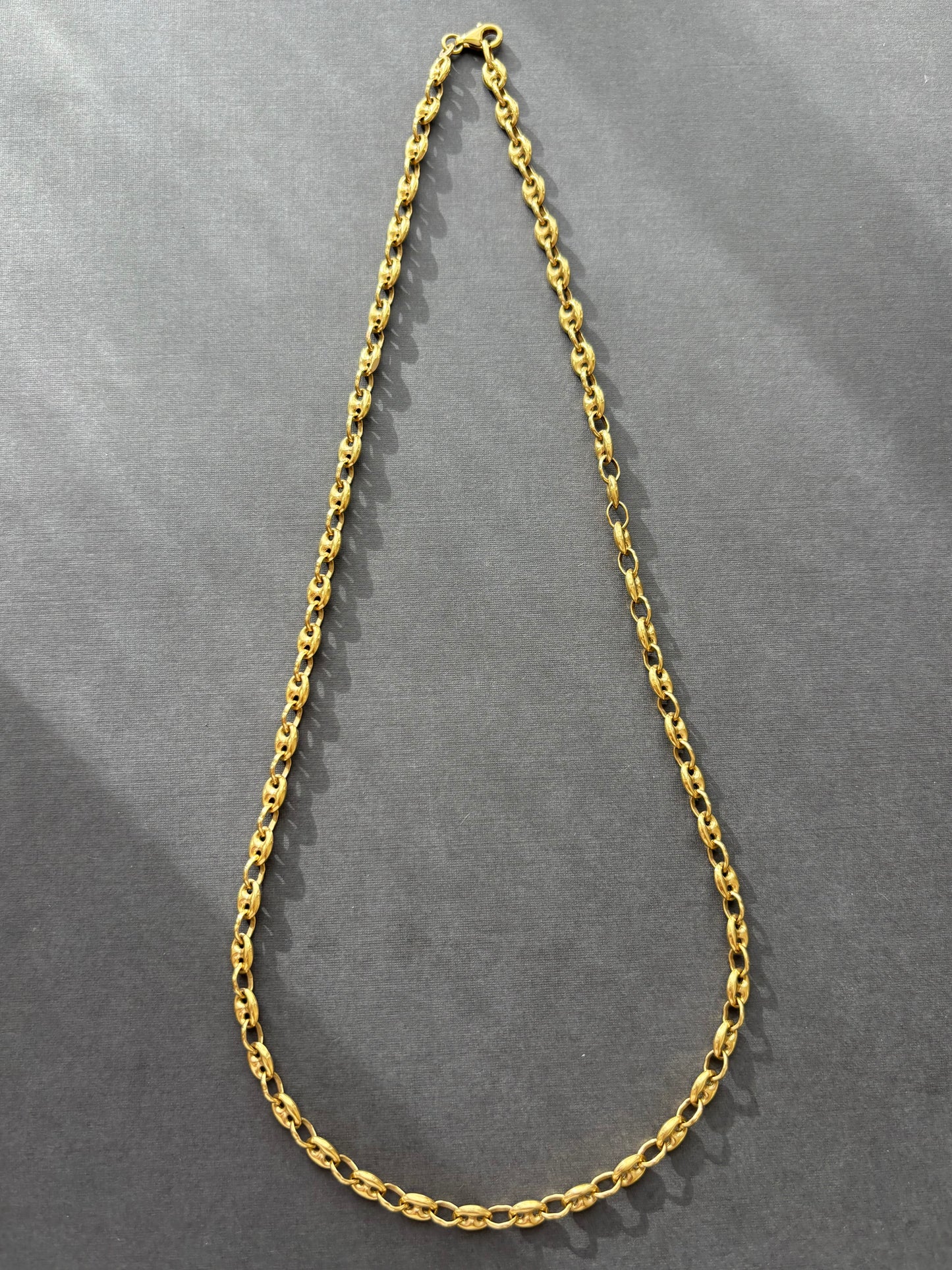 Vintage 18k Gold Mariner Chain Necklace