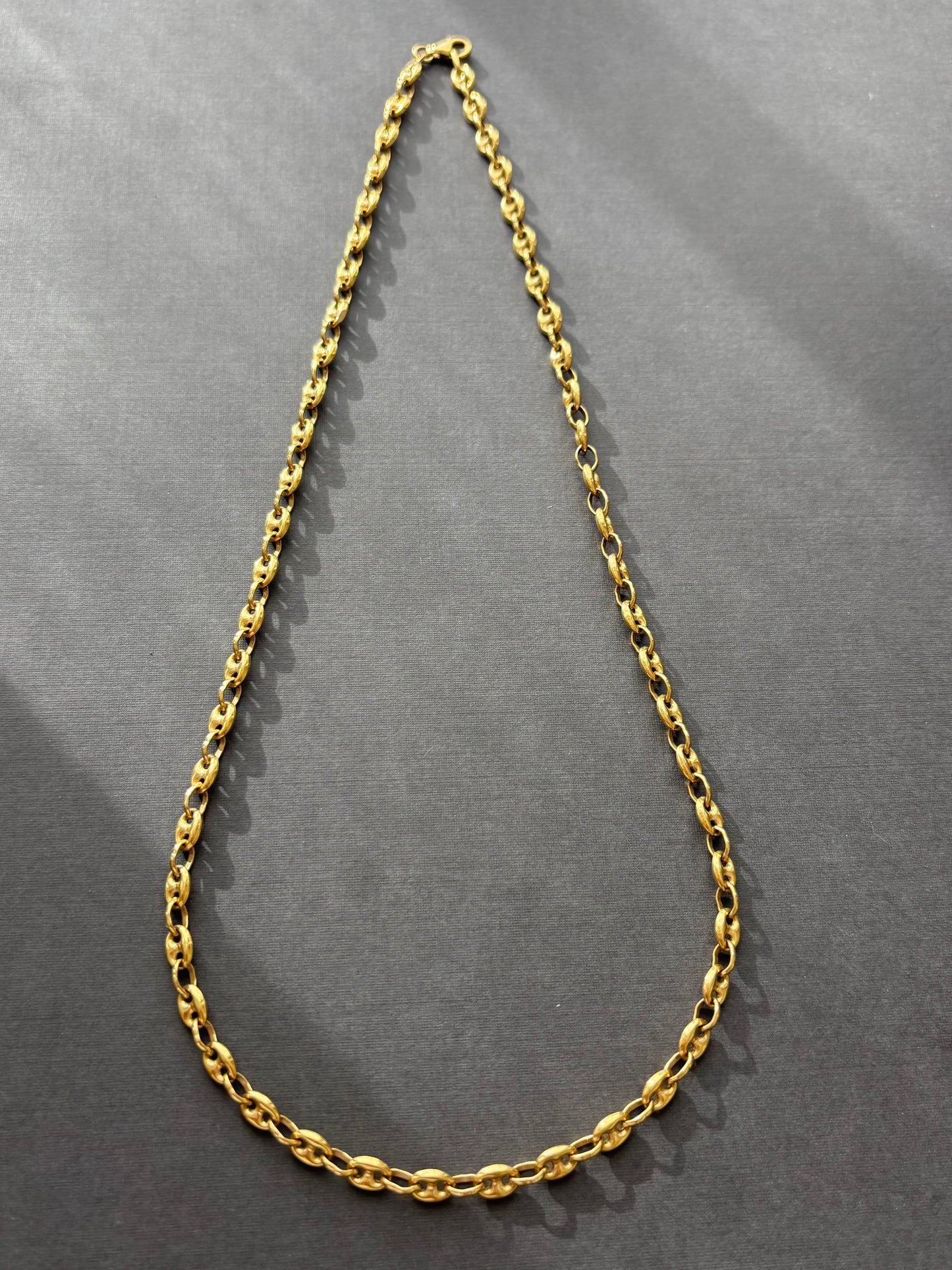 Vintage 18k Gold Mariner Chain Necklace