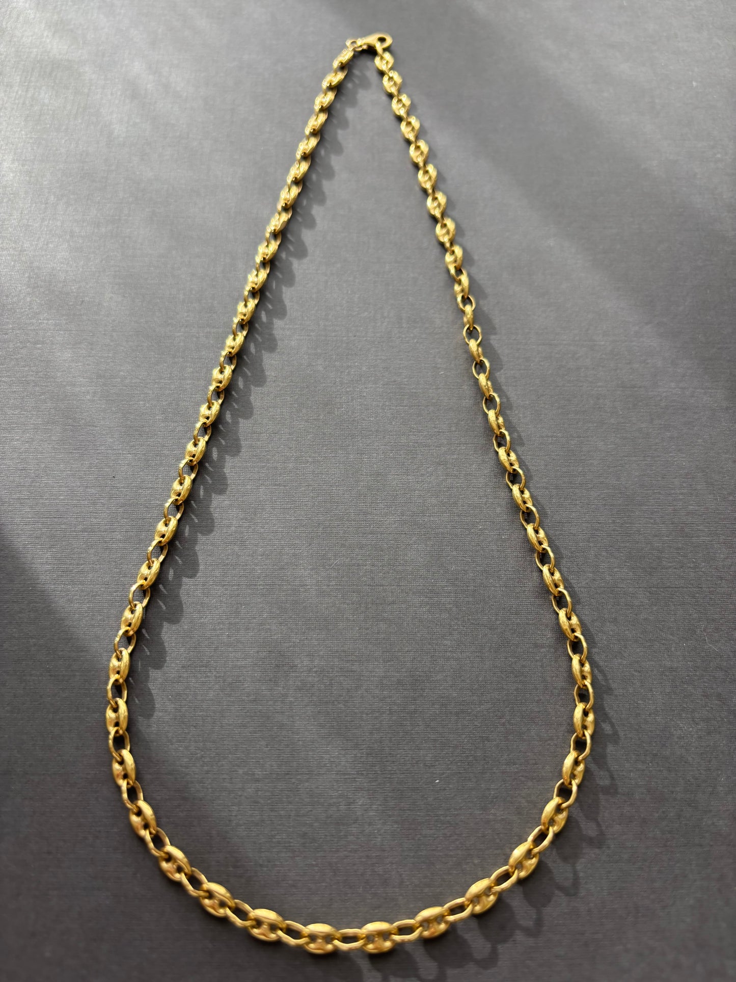 Vintage 18k Gold Mariner Chain Necklace
