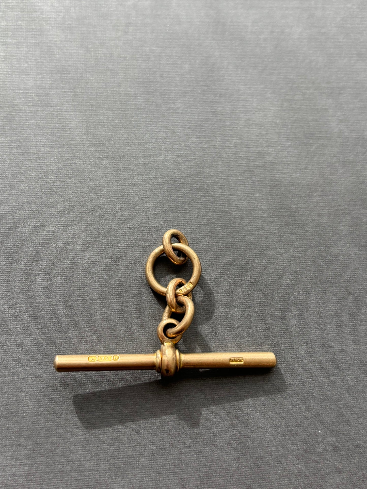 Antique 9k Gold T-Bar Pendant