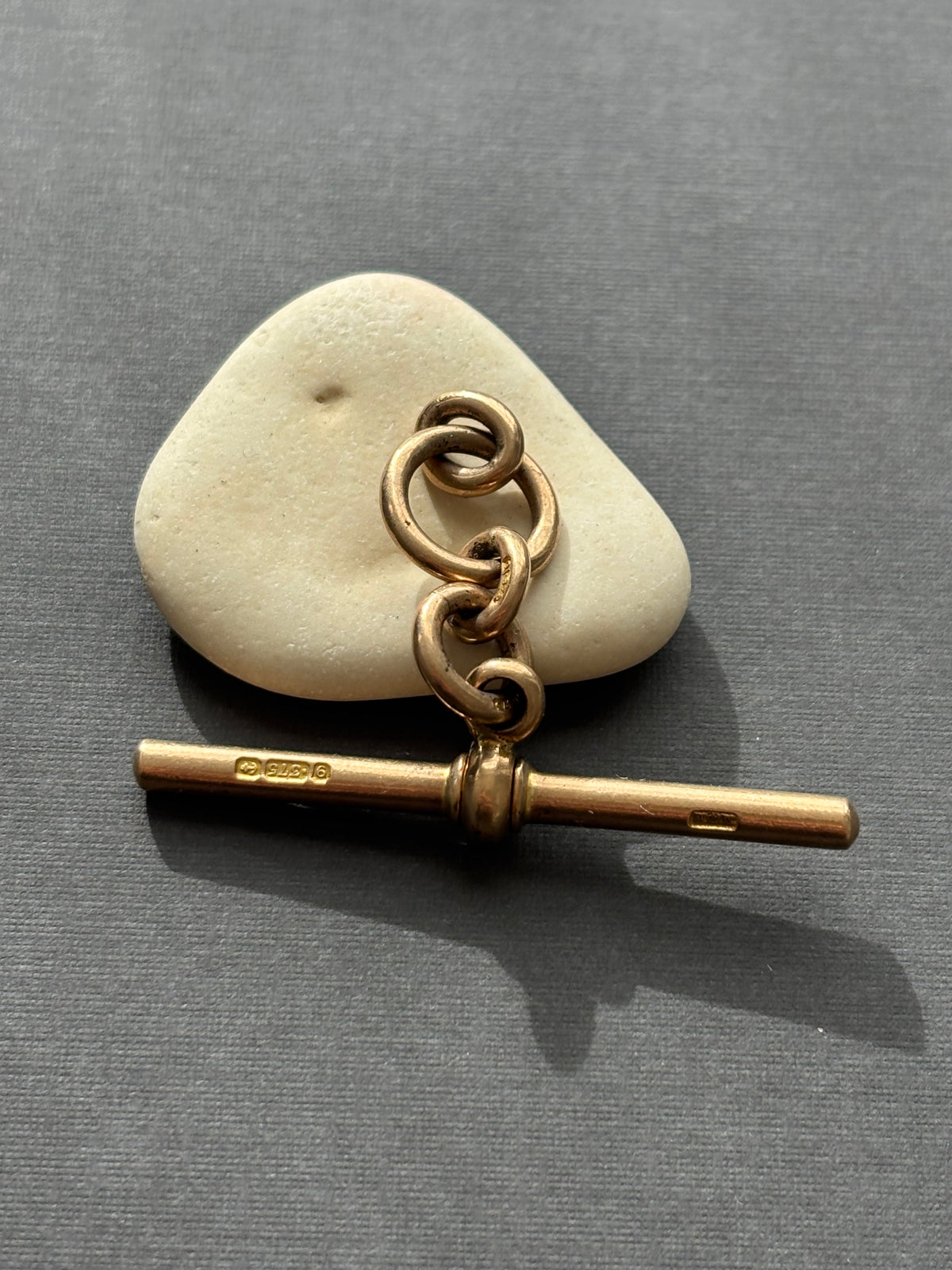 Antique 9k Gold T-Bar Pendant