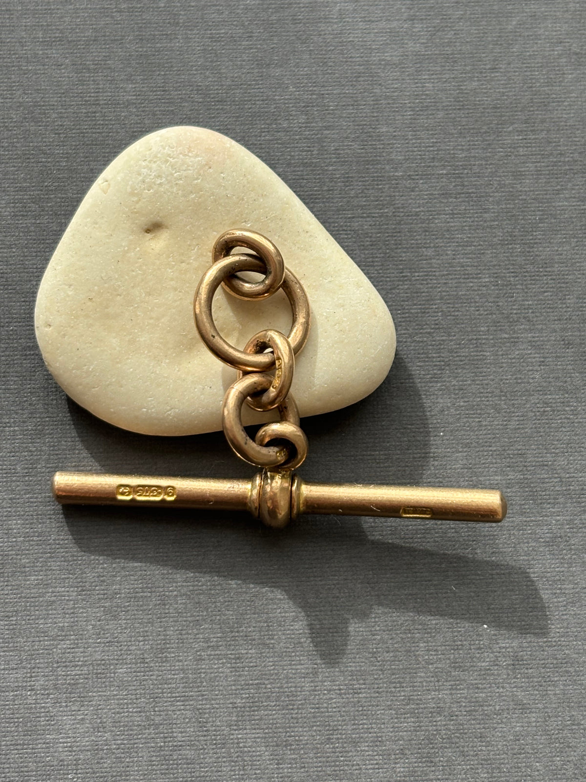 Antique 9k Gold T-Bar Pendant