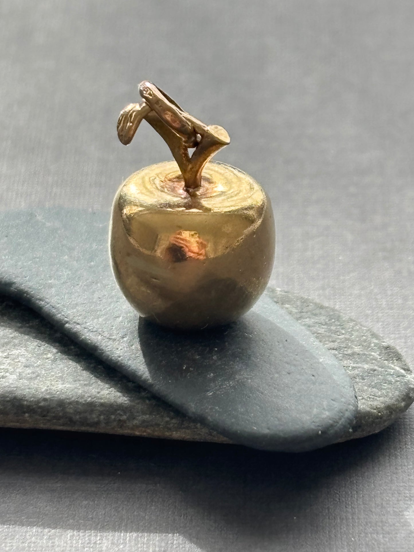 Vintage 9k Gold Apple Charm