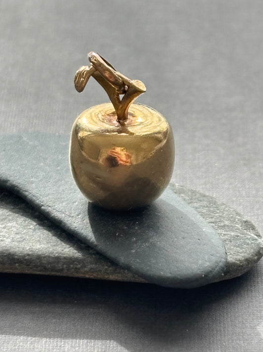 Vintage 9k Gold Apple Charm