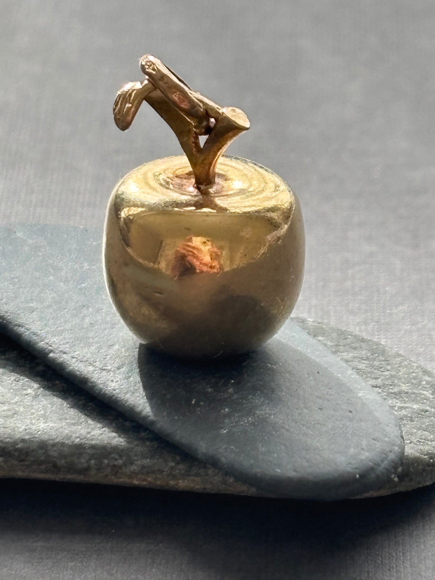 Vintage 9k Gold Apple Charm