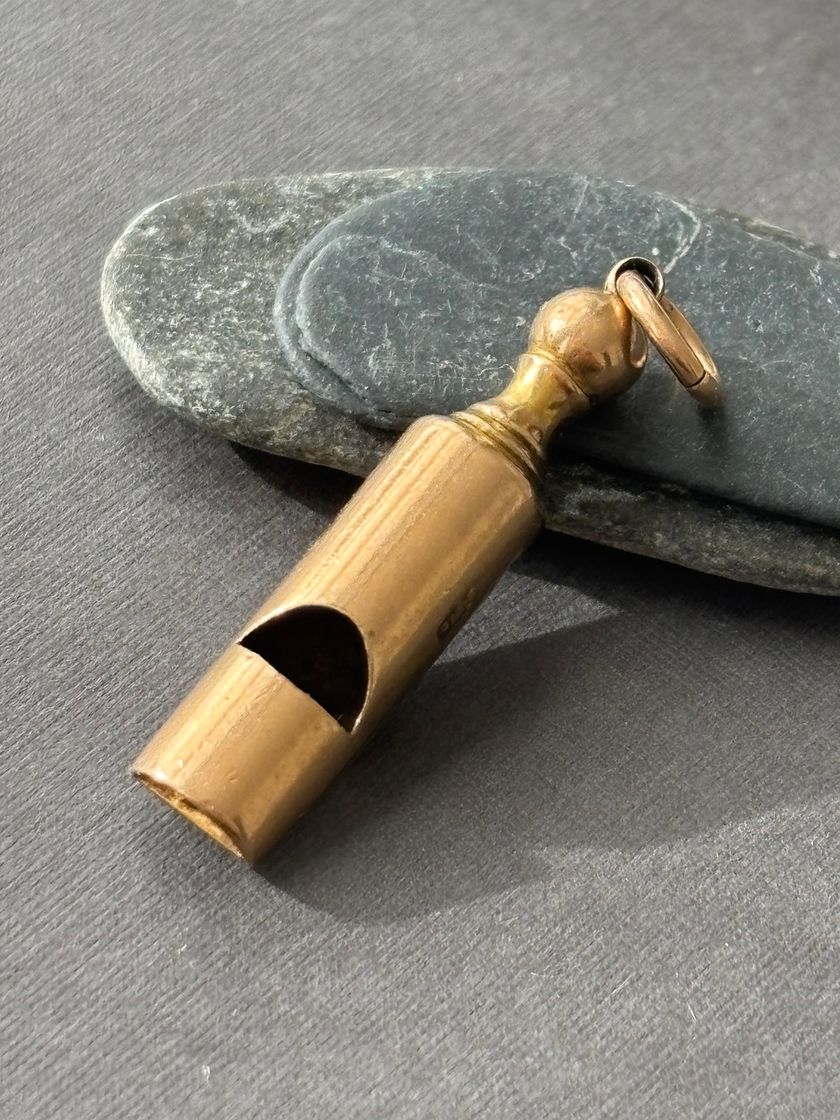 Vintage 9k Gold Whistle Charm Pendant