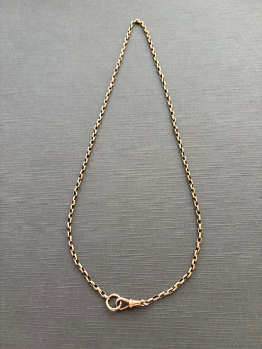 9k Gold Guard Chain Necklace with Dog Clip