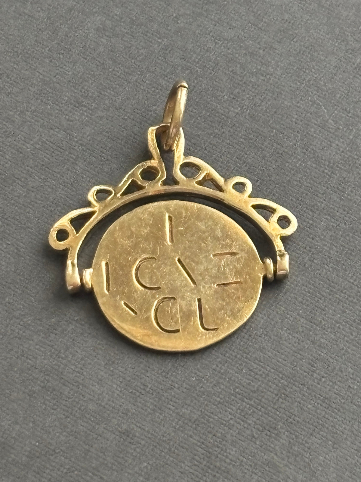 Vintage 9k Gold I Love You Spinner Charm