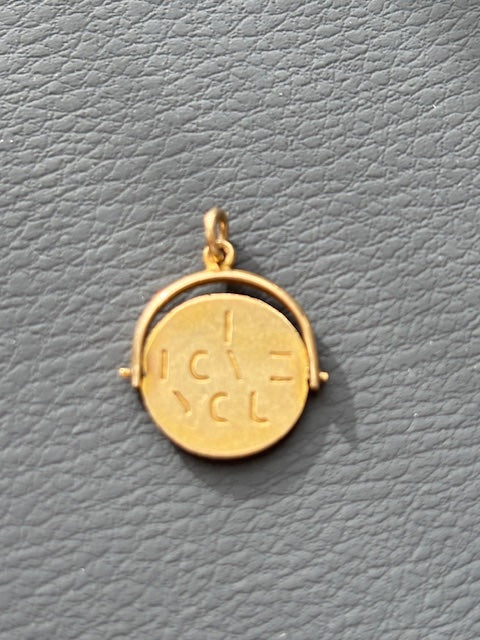 Vintage 9k Gold I Love You Spinner