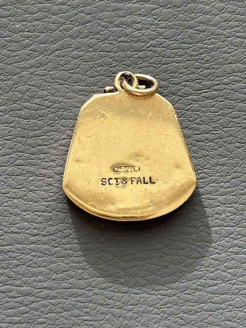 9k Gold and Palladium Art Deco Locket / Pendant