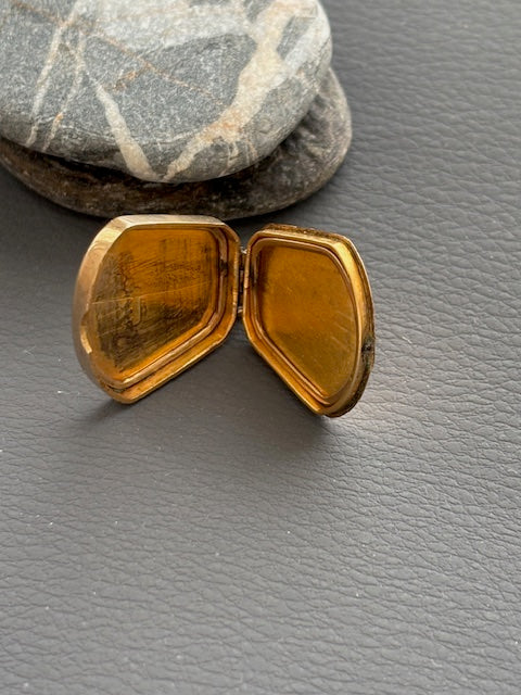 9k Gold and Palladium Art Deco Locket / Pendant