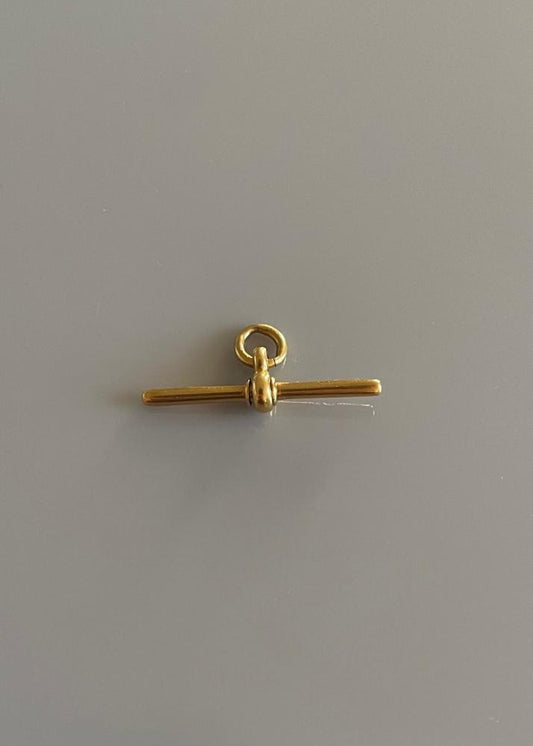 Vintage 18k  / 18ct Gold Tbar Pendant