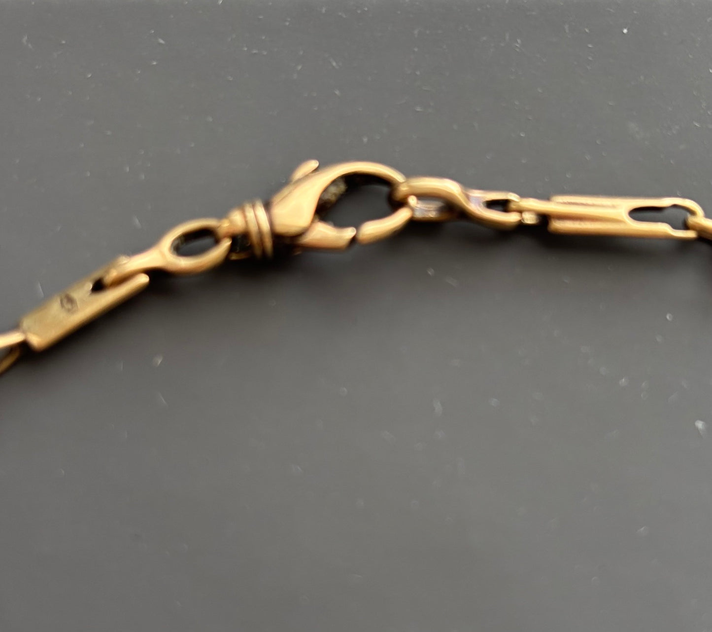 9k Gold Paper Clip Link Vintage Chain